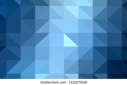 Light BLUE vector abstract mosaic pattern. Colorful illustration in abstract style with triangles. Best triangular design for your business.