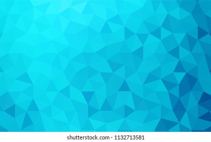 Light BLUE vector abstract mosaic pattern. Shining colorful illustration with triangles. A new texture for your web site.