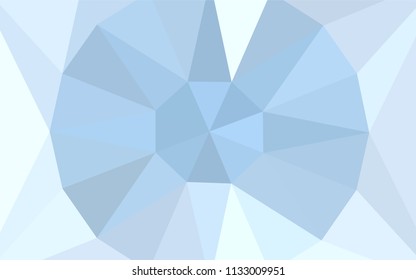 Light BLUE vector abstract mosaic backdrop with a diamond. Polygonal abstract illustration with gradient. Pattern for a brand book's backdrop.