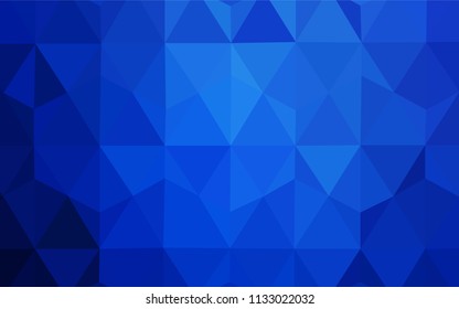 Light BLUE vector abstract mosaic background. Colorful abstract illustration with triangles. Completely new template for your banner.