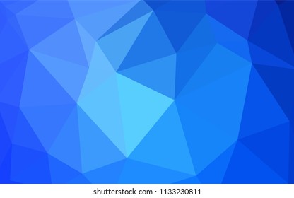 Light BLUE vector abstract mosaic background. Creative illustration in halftone style with triangles. Polygonal design for your web site.