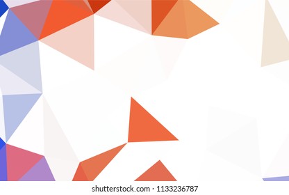 Light BLUE vector abstract mosaic backdrop. Creative illustration in halftone style with triangles. New template for your brand book.