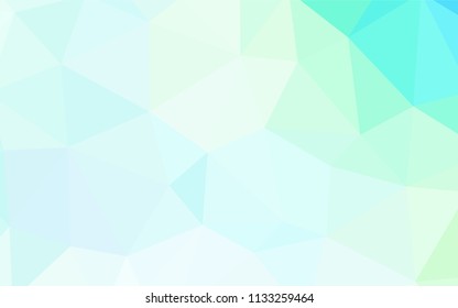 Light BLUE vector abstract mosaic backdrop. Creative geometric illustration in Origami style with gradient. Polygonal design for your web site.