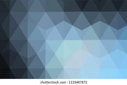 Light BLUE vector abstract mosaic background. Creative illustration in halftone style with triangles. Completely new template for your banner.