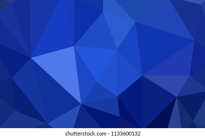 Light BLUE vector abstract mosaic backdrop. Glitter abstract illustration with an elegant triangles. Polygonal design for your web site.