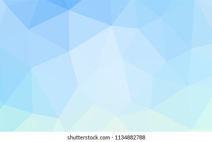 Light BLUE vector abstract mosaic backdrop. Colorful illustration in abstract style with triangles. New template for your brand book.