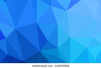 Light BLUE vector abstract mosaic backdrop. Colorful illustration in polygonal style with gradient. Template for cell phone's backgrounds.