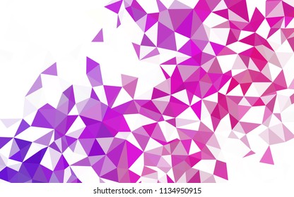 Light BLUE vector abstract mosaic background. Geometric illustration in Origami style with gradient.  A completely new design for your leaflet.