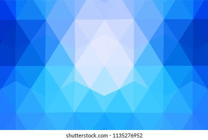 Light BLUE vector abstract mosaic background. Modern abstract illustration with triangles. A completely new design for your leaflet.