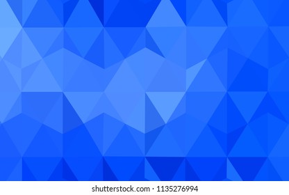 Light BLUE vector abstract mosaic pattern. Triangular geometric sample with gradient.  Polygonal design for your web site.