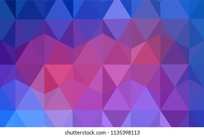 Light BLUE vector abstract mosaic pattern. Polygonal abstract illustration with gradient. A completely new design for your leaflet.