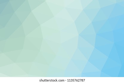 Light BLUE vector abstract mosaic abstract mosaic. Geometric illustration in Origami style with gradient.  Triangular pattern for your business design.