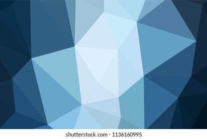 Light BLUE vector abstract mosaic background. Colorful illustration in abstract style with triangles. Completely new template for your banner.