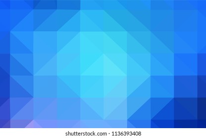 Light BLUE vector abstract mosaic background. Triangular geometric sample with gradient.  Textured pattern for your backgrounds.
