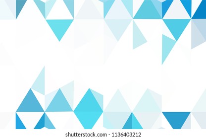 Light BLUE vector abstract mosaic pattern. Colorful illustration in polygonal style with gradient. A new texture for your web site.