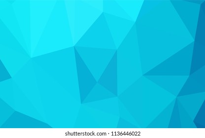 Light BLUE vector abstract mosaic pattern. A completely new color illustration in a polygonal style. Brand new design for your business.