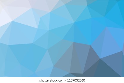 Light BLUE vector abstract mosaic background. A sample with polygonal shapes. Textured pattern can be used for background.