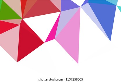 Light BLUE vector abstract mosaic backdrop. Triangular geometric sample with gradient.  A new texture for your web site.