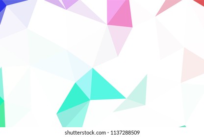 Light BLUE vector abstract mosaic pattern. Creative illustration in halftone style with triangles. Textured pattern for your backgrounds.