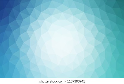 Light BLUE vector abstract mosaic pattern. Creative illustration in halftone style with triangles. Textured pattern for your backgrounds.