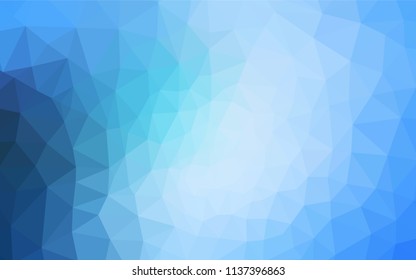 Light BLUE vector abstract mosaic background. Modern abstract illustration with triangles. Template for cell phone's backgrounds.