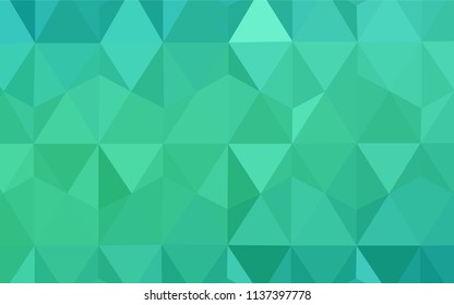 Light BLUE vector abstract mosaic backdrop. Colorful illustration in polygonal style with gradient. Pattern for a brand book's backdrop.