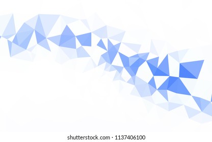 Light BLUE vector abstract mosaic pattern. Creative illustration in halftone style with triangles. Polygonal design for your web site.