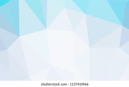 Light BLUE vector abstract mosaic background. Polygonal abstract illustration with gradient. Template for cell phone's backgrounds.