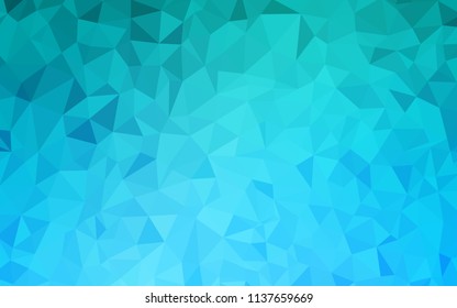 Light BLUE vector abstract mosaic background. Polygonal abstract illustration with gradient. Template for cell phone's backgrounds.