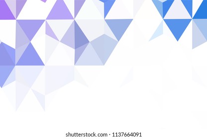 Light BLUE vector abstract mosaic backdrop. Elegant bright polygonal illustration with gradient. Template for cell phone's backgrounds.
