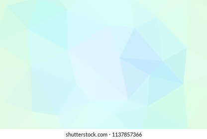 Light BLUE vector abstract mosaic background. Elegant bright polygonal illustration with gradient. Template for cell phone's backgrounds.