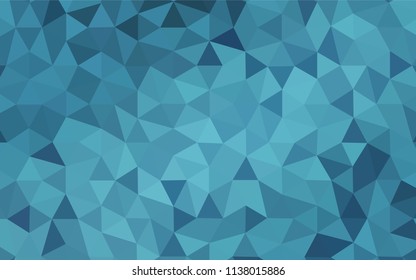 Light BLUE vector abstract mosaic pattern. A completely new color illustration in a polygonal style. Polygonal design for your web site.