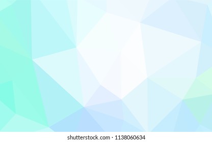 Light BLUE vector abstract mosaic pattern. Modern abstract illustration with triangles. Completely new template for your banner.