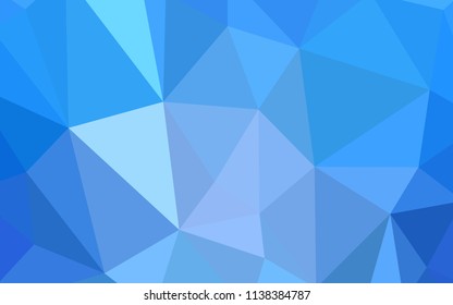 Light BLUE vector abstract mosaic background. Shining colorful illustration with triangles. A completely new design for your leaflet.