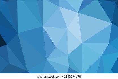 Light BLUE vector abstract mosaic background. Shining colorful illustration with triangles. Completely new template for your banner.
