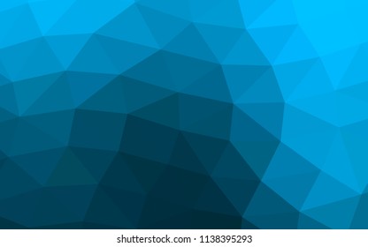 Light BLUE vector abstract mosaic abstract mosaic. Shining illustration, which consist of triangles. A completely new design for your business.
