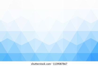 Light BLUE vector abstract mosaic pattern. Elegant bright polygonal illustration with gradient. Completely new template for your banner.