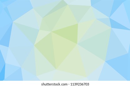 Light BLUE vector abstract mosaic pattern. Triangular geometric sample with gradient.  Pattern for a brand book's backdrop.