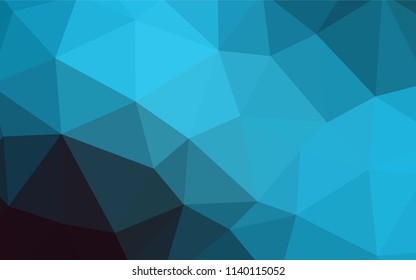 Light BLUE vector abstract mosaic backdrop. Triangular geometric sample with gradient.  Brand new design for your business.
