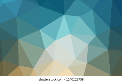 Light BLUE vector abstract mosaic background. Glitter abstract illustration with an elegant triangles. Polygonal design for your web site.