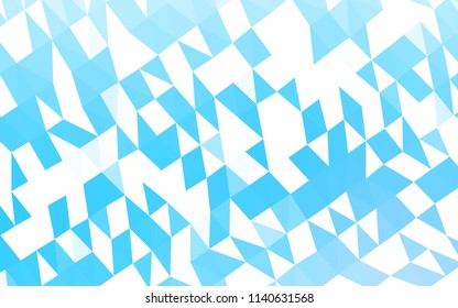 Light BLUE vector abstract mosaic backdrop. Glitter abstract illustration with an elegant design. The best triangular design for your business.