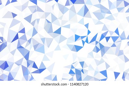 Light BLUE vector abstract mosaic backdrop. Colorful illustration in abstract style with triangles. Best triangular design for your business.