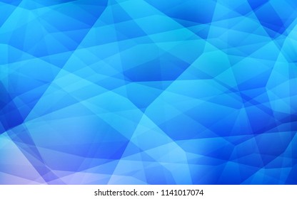 Light BLUE vector abstract mosaic backdrop. Colorful illustration in polygonal style with gradient. A completely new design for your leaflet.