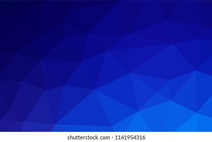 Light BLUE vector abstract mosaic backdrop. A sample with polygonal shapes. Triangular pattern for your business design.