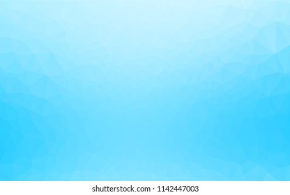 Light BLUE vector abstract mosaic pattern. Triangular geometric sample with gradient.  A completely new design for your business.