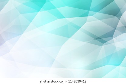 Light BLUE vector abstract mosaic background. A completely new color illustration in a polygonal style. Triangular pattern for your design.