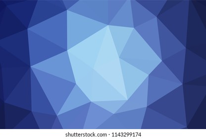 Light BLUE vector abstract mosaic pattern. Shining colorful illustration with triangles. Brand new design for your business.