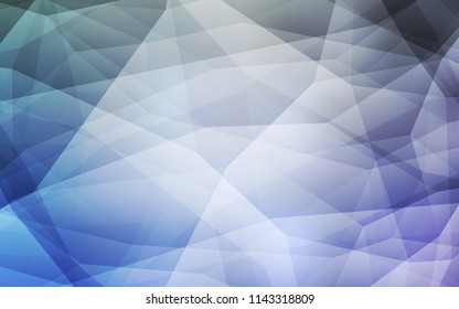Light BLUE vector abstract mosaic backdrop. Shining polygonal illustration, which consist of triangles. Brand new design for your business.