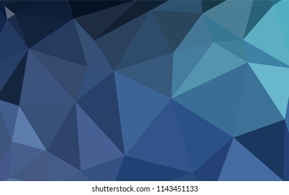 Light BLUE vector abstract mosaic backdrop. Triangular geometric sample with gradient.  Brand new design for your business.