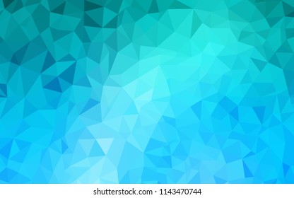 Light BLUE vector abstract mosaic background. Colorful illustration in abstract style with triangles. Completely new template for your banner.